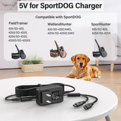 HIENADTOR 5V dog trainer charger with 6.9ft cord enables flexible placement during training
