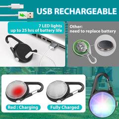 HIFORT dog light four modes display for versatile night visibility.