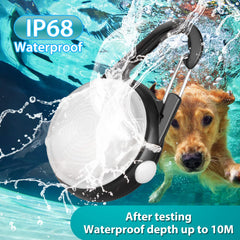 HIFORT dog light IP68 waterproof housing withstands rain and splashes.