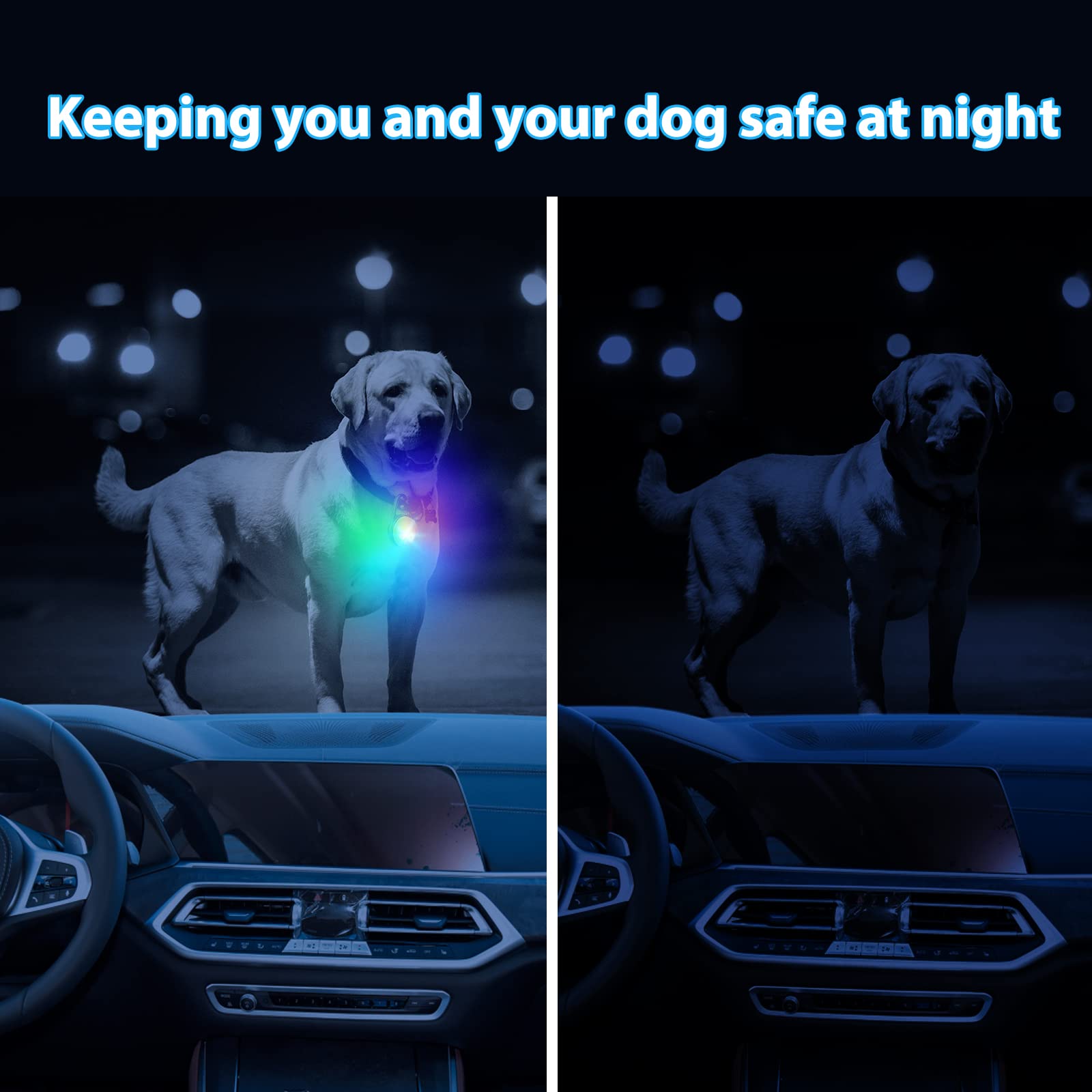 HIFORT dog light visibility up to 328 feet during dark hours.