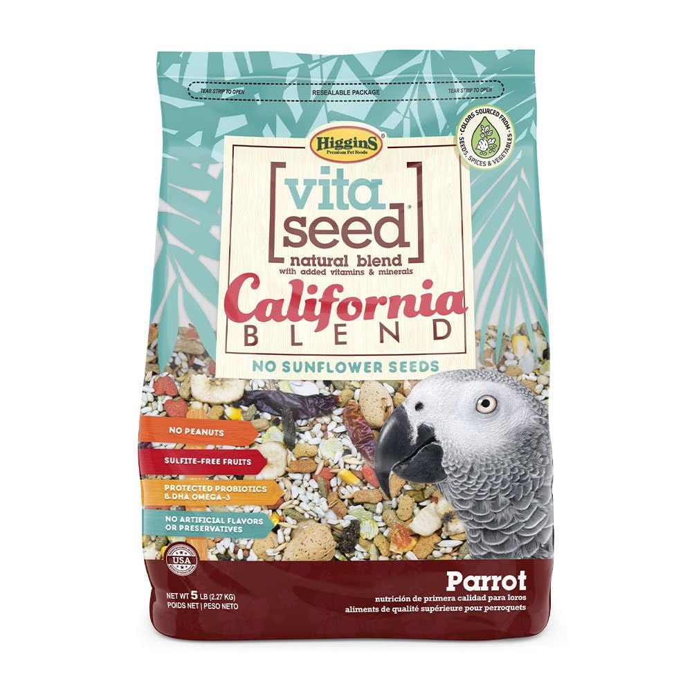 Higgins Bird Food Formula 5lb bag for healthy energy and plumage.