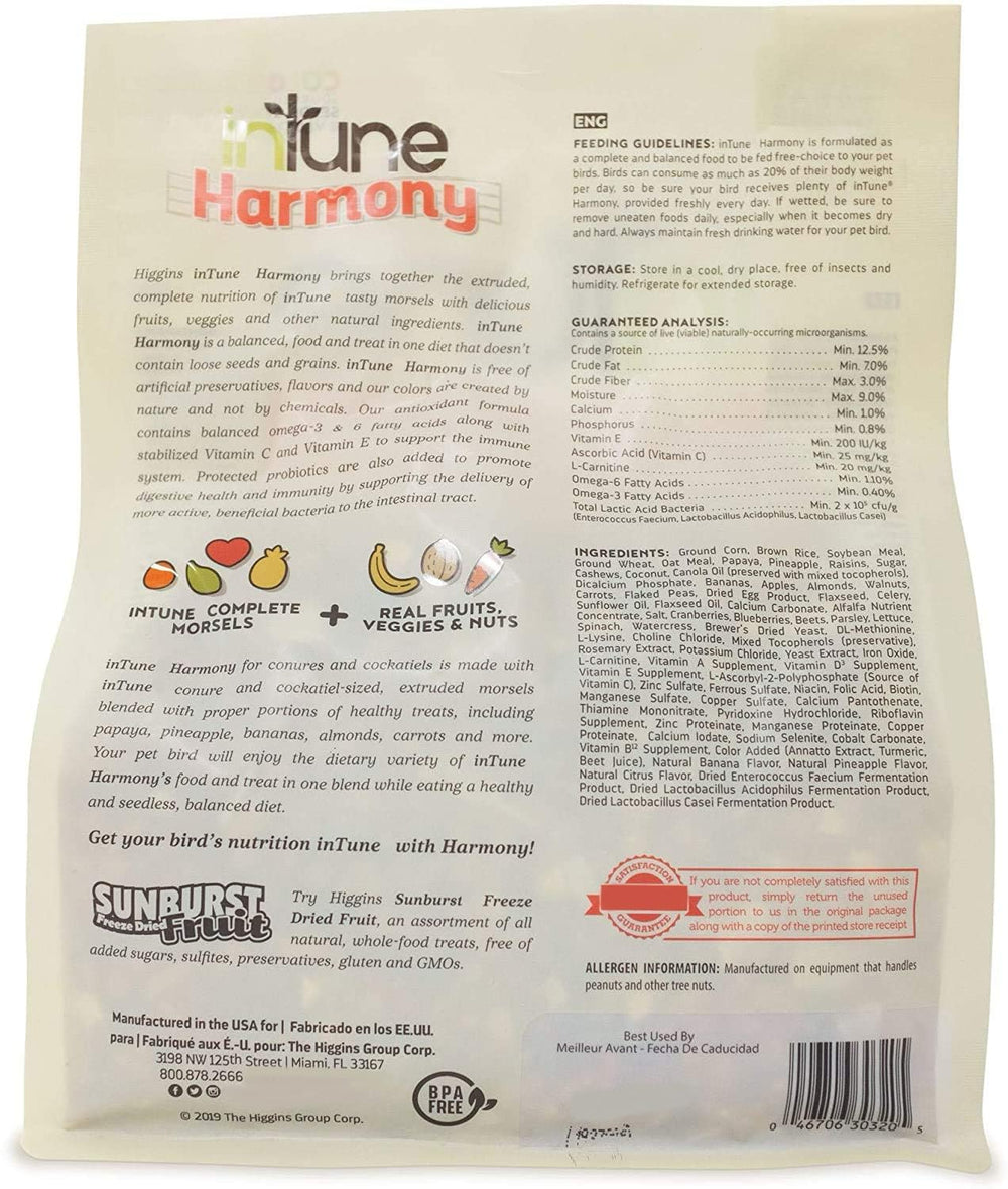 Higgins Intune Harmony bird-food-bowl image supports daily energy and variety