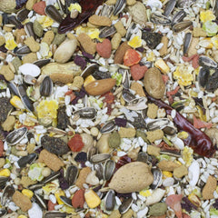Higgins Sunburst Gourmet Blend Parrot Food serving-bowl helps mealtime enrichment and portion control.