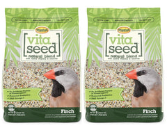 Higgins Vita Seed Natural Blend Finch Food 2lb pack front view highlighting premium bird nutrition.