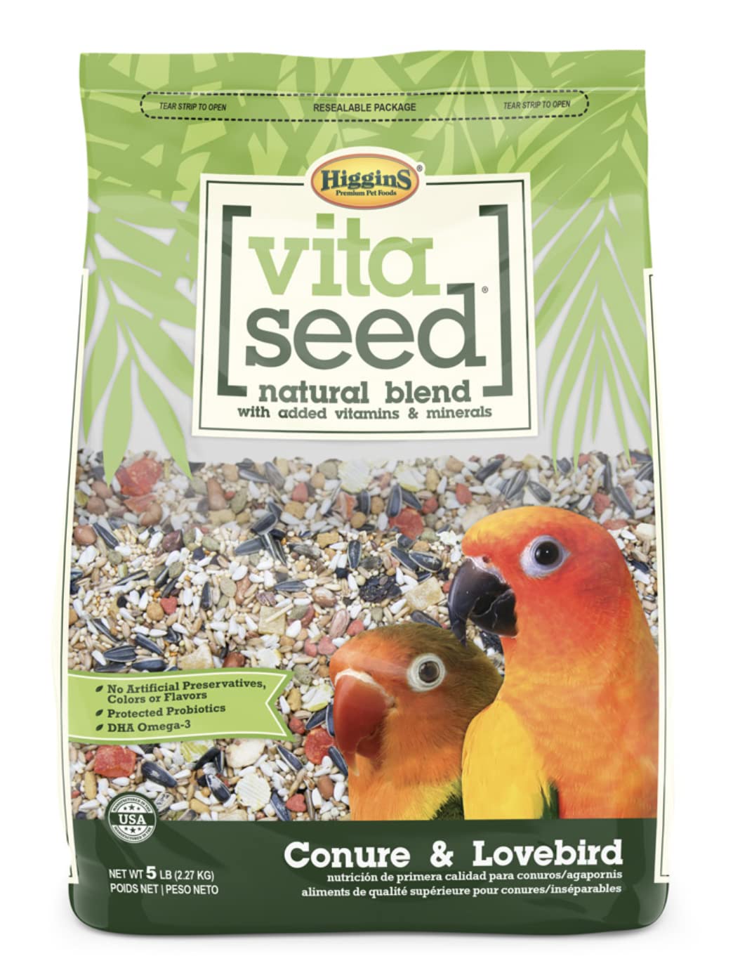 Probiotic inclusion in Higgins Vita Seed Natural Blend supports gut health in birds
