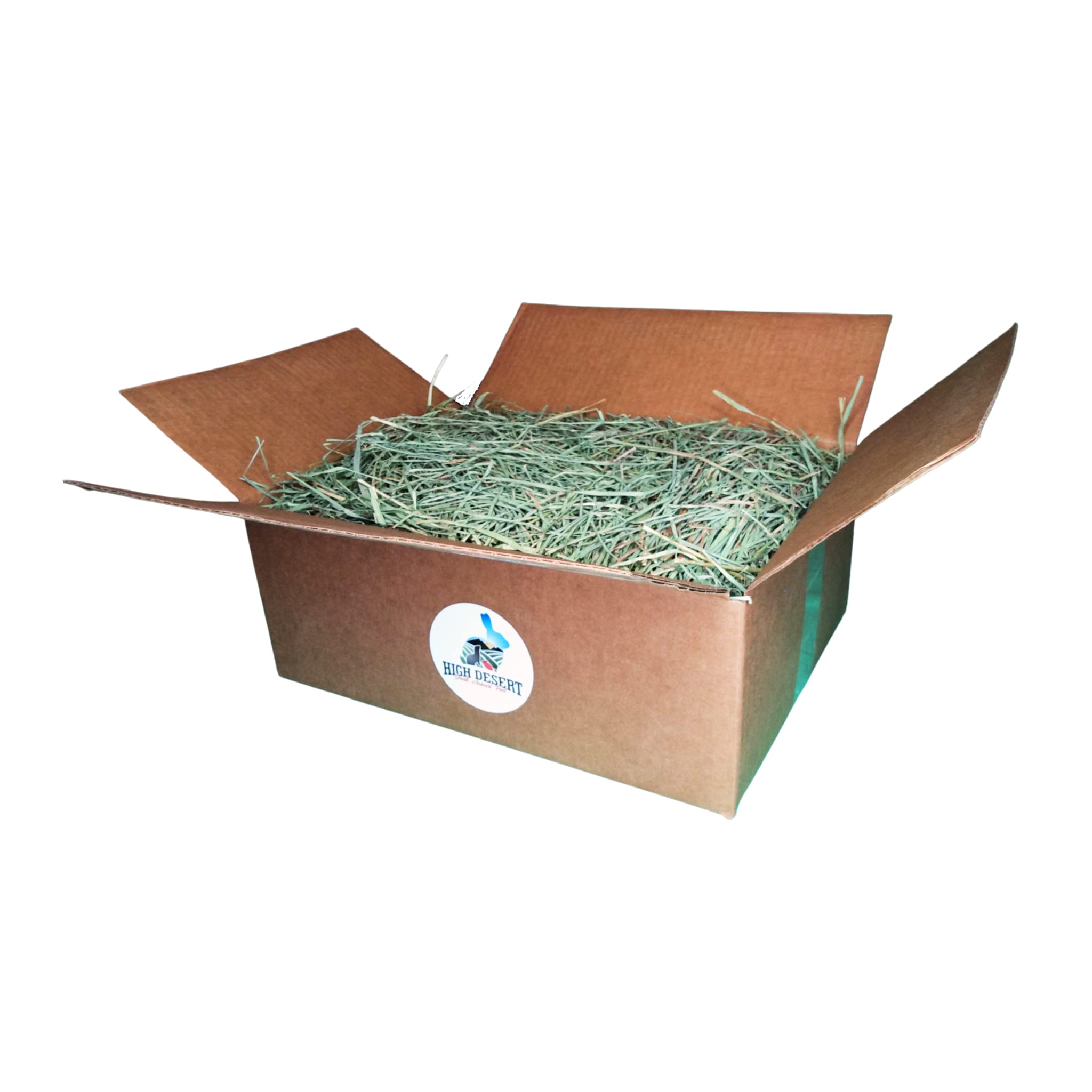 High Desert Orchard Grass Hay closeup reveals light fibers, supporting digestion and healthy appetite for small pets.