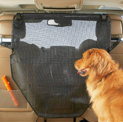 High Road back seat barrier top-frame close-up highlights rigid steel frame for stability.