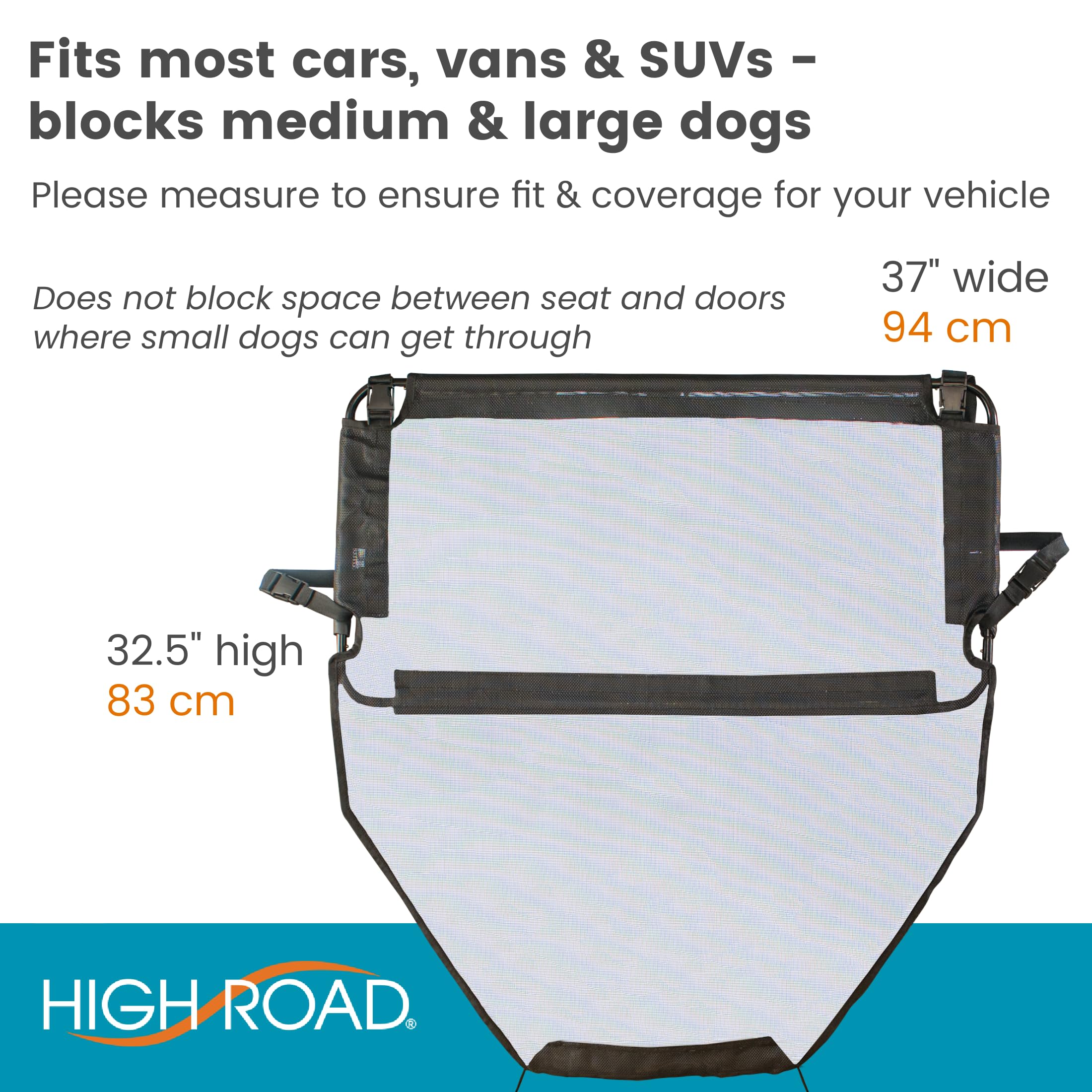 High Road barrier bottom cord anchors for stable coverage during drives.