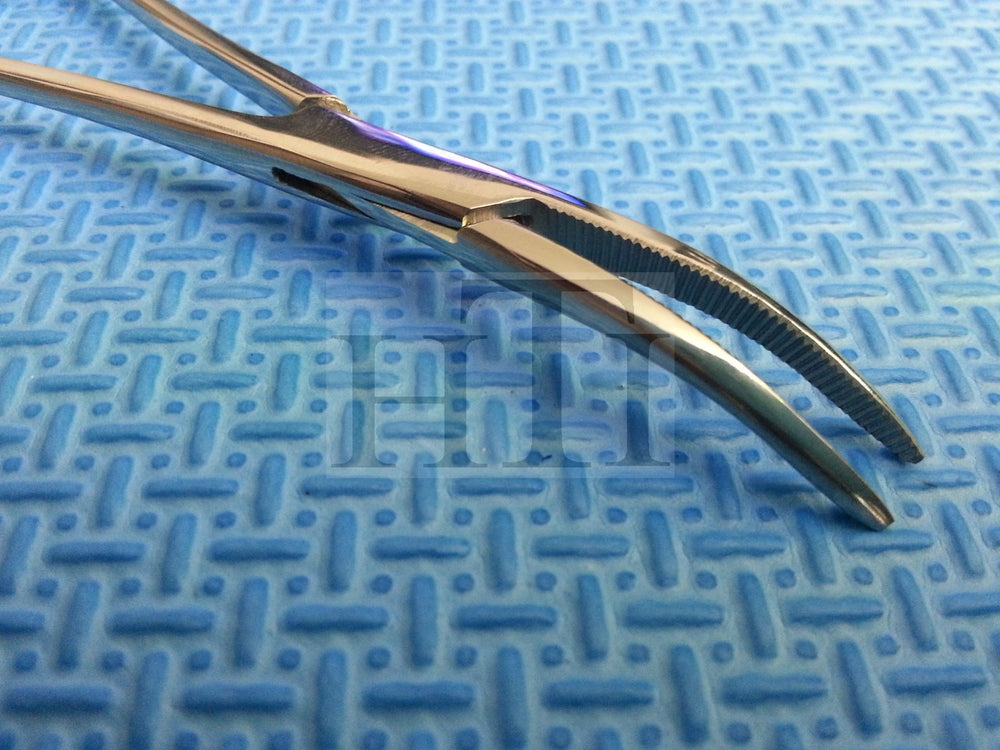 HTI curved full-serrated jaws image highlights firm grip and controlled clamping.