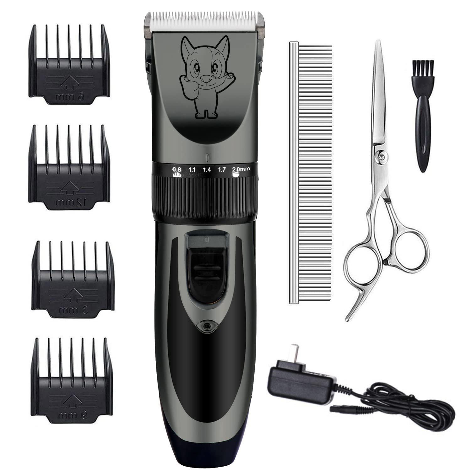 Highdas dog grooming kit clippers with quiet motor for stress-free grooming