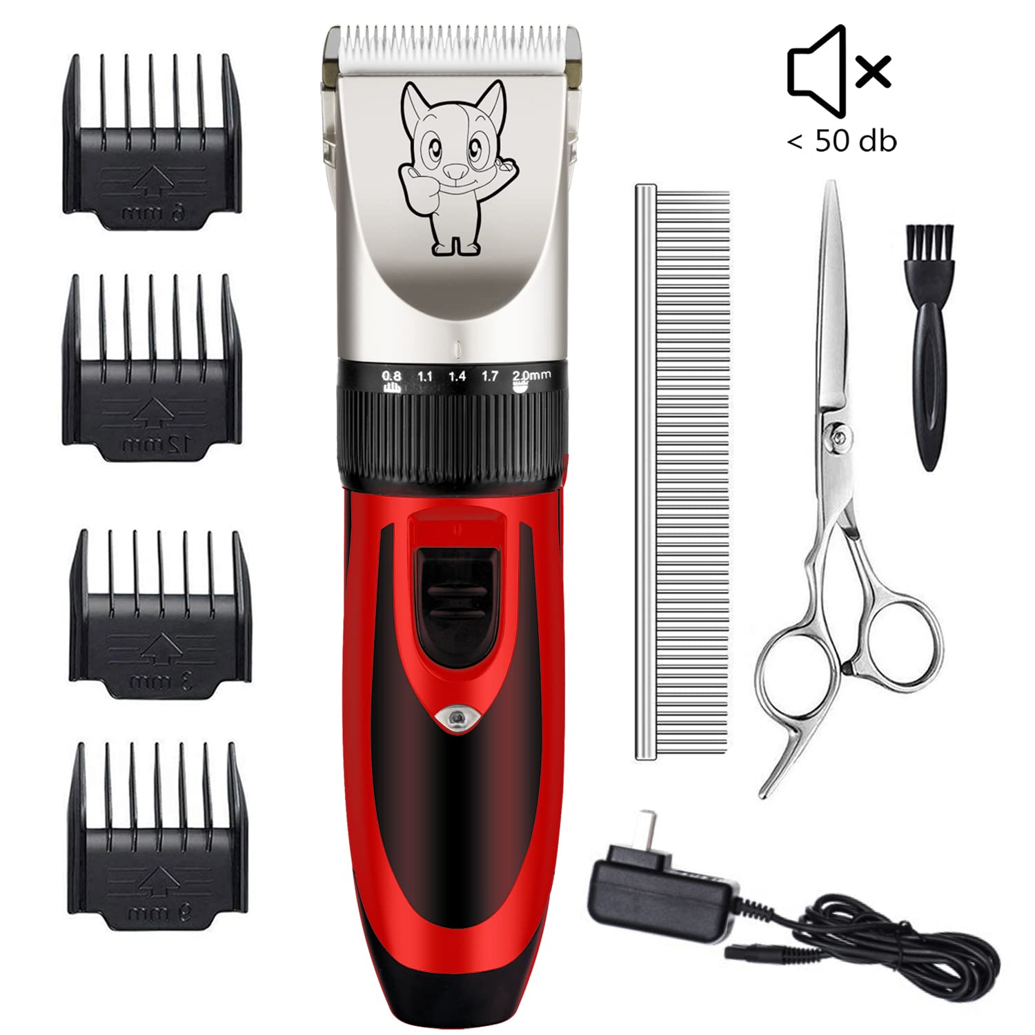 Highdas dog grooming kit titanium blade close-up for precise, skin-friendly grooming.