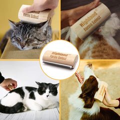 Highland Farms Select grooming session with pet highlighting bond-building and easy dirt removal