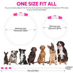 Higo adjustable neck collar for perfect, comfortable fit on any dog size.