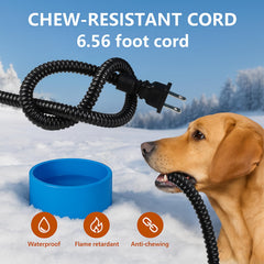 Higoro heated water bowl cord length enables flexible placement.