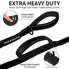 HIHANHAN reflective dog leash reflective-stitching boosts visibility during dawn and dusk walks.