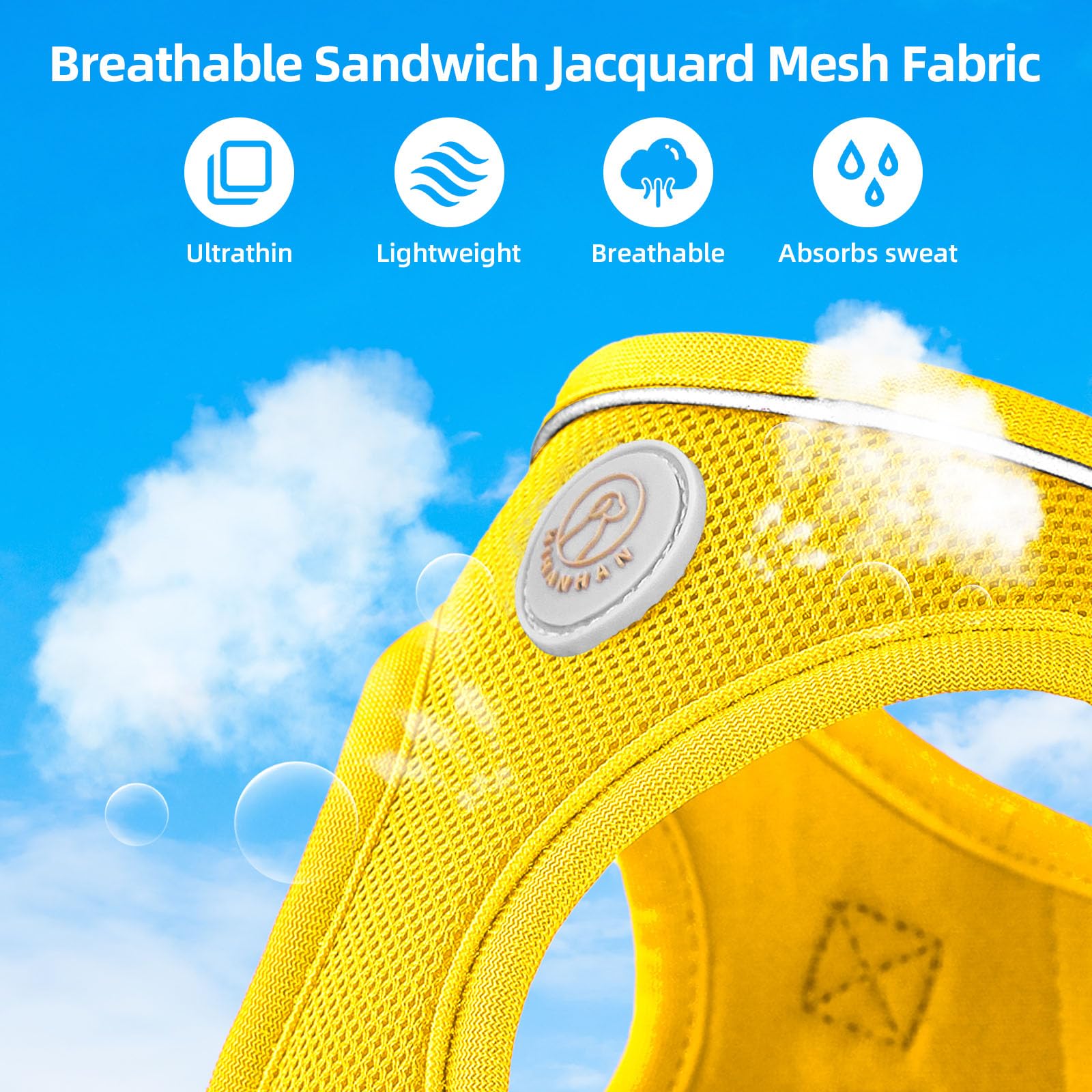 HIHANHAN harness with reflective strips enhances visibility in low light