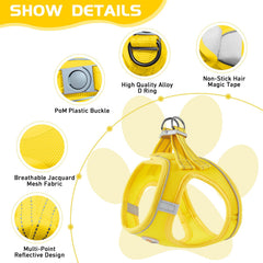HIHANHAN soft mesh harness side view demonstrates ergonomic fit for better movement