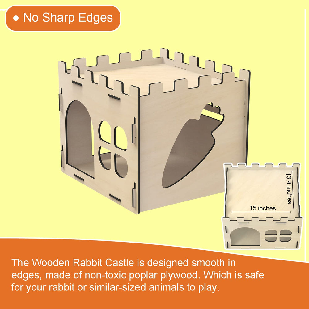 hiimalex bunny castle-solid-wood-construction ensures sturdiness for curious pets.