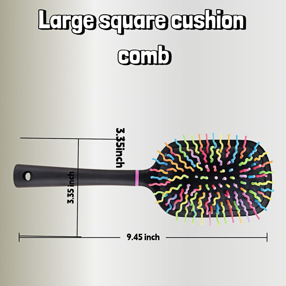 Hiiooweiyi high-low bristle structure protects hair cuticle during brushing