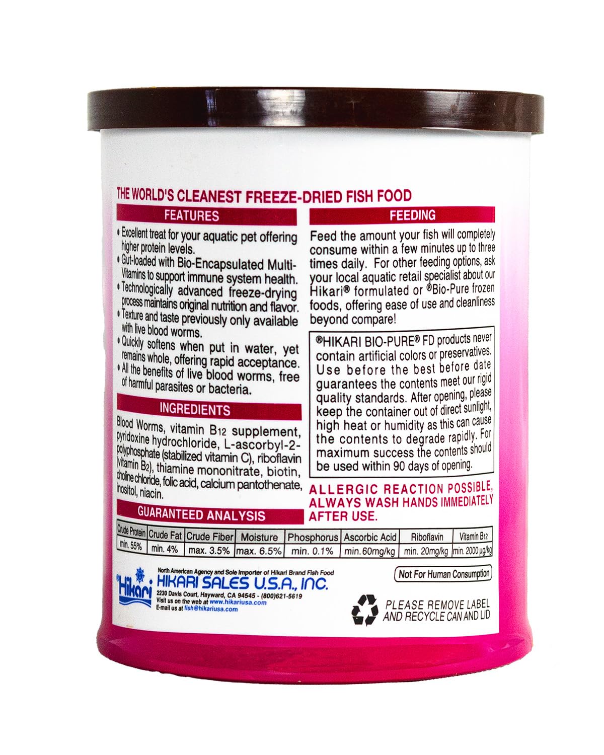 Hikari Bio-Pure worms help keep water clear for a cleaner tank