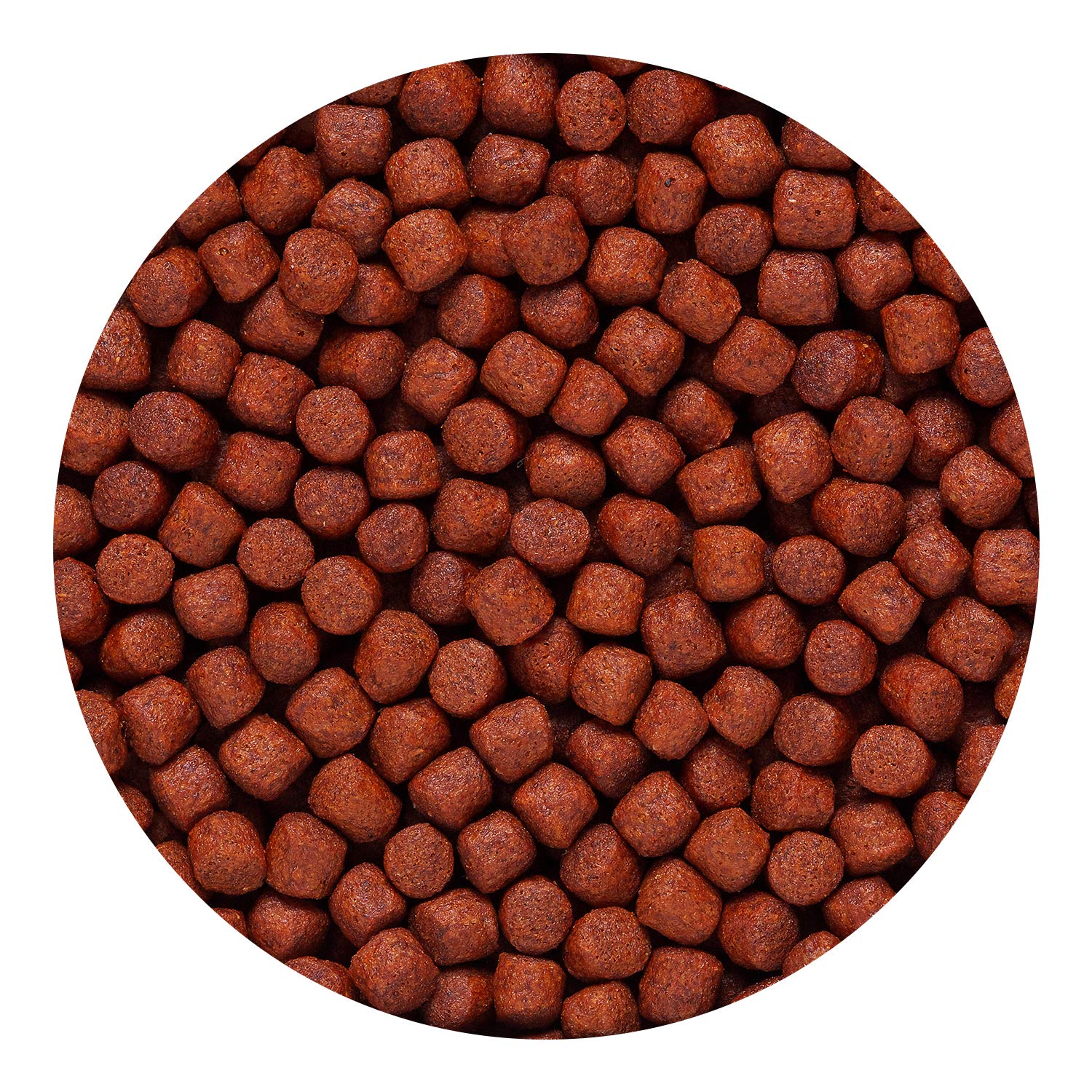 Hikari Blood Red Parrot+ ingredient closeup, includes krill and astaxanthin for nutrition.