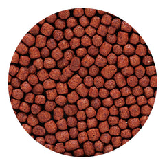 Hikari Blood Red Parrot+ ingredients closeup features krill, astaxanthin, yeast.