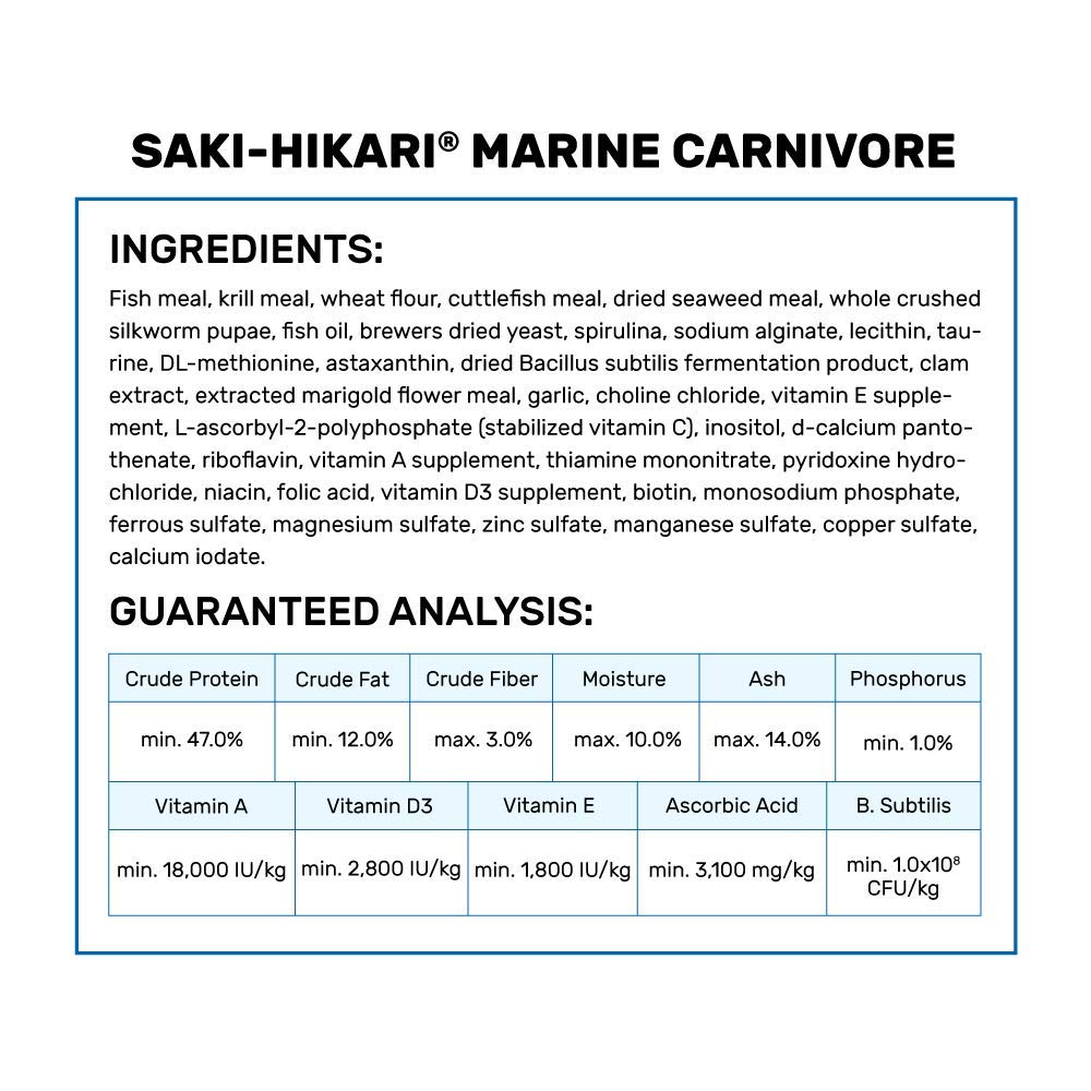 Hikari Carnivore Pellets aquarium-scene — midwater to bottom feeder access in action