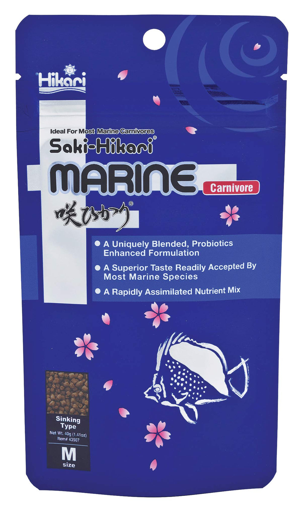 Hikari Carnivore Pellets closeup — nutrition-rich formula supports healthy growth
