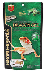 Hikari Dragon Gel 2.11 oz bottle front for growth-support diet for bearded dragons