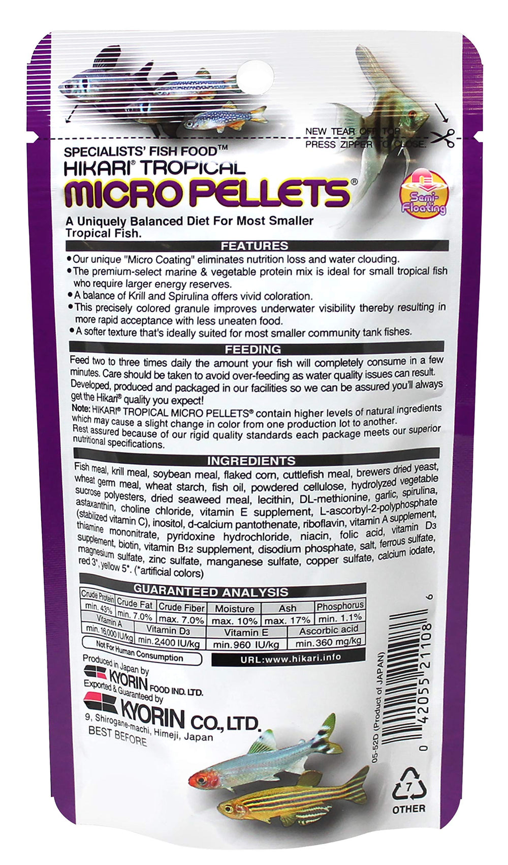Hikari micropellets small-tank-feed demonstrates gentle, controlled feeding in nano tanks