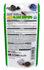 Hikari Mini Algae Wafers serving dish shows tiny fish-friendly portions