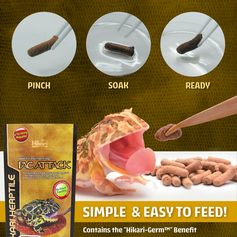 Hikari Packman Frog PAC Attack Food ingredient detail showcases trusted frog nutrition