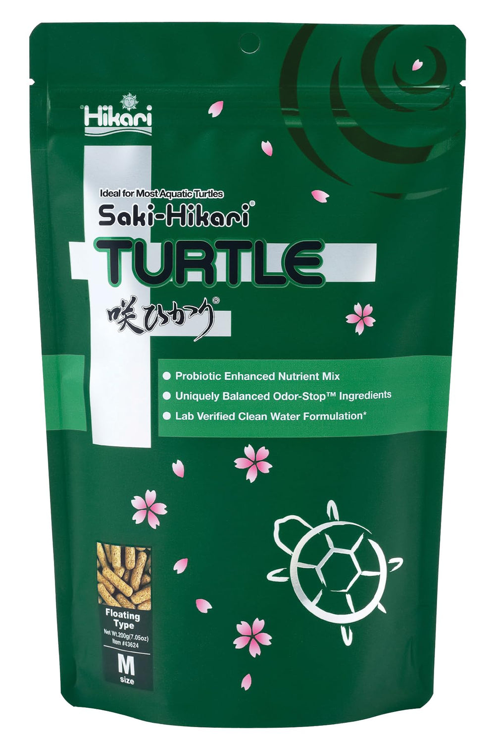 Hikari Saki-Turtle Sticks packaging in black for easy feeding.