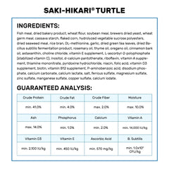 Hikari Saki-Turtle Sticks serving bowl setup for easy turtle feeding.