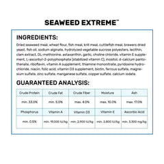 Hikari Seaweed Extreme pellets jar shows high natural seaweed content.