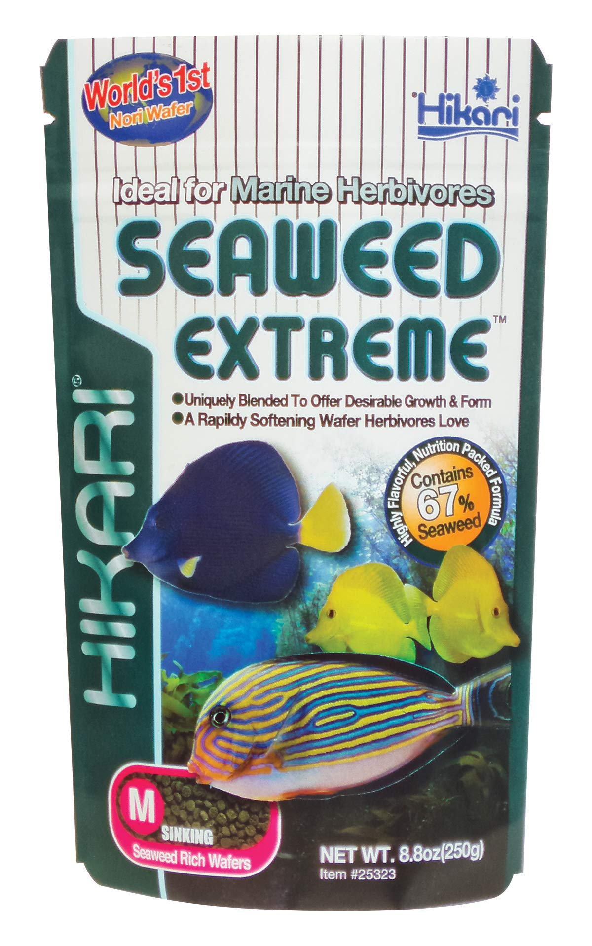 Hikari Seaweed Extreme wafers aroma attracts herbivores for consistent feeding.