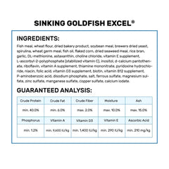 Hikari Sinking Goldfish Excel packaging view shows resealable bag convenience