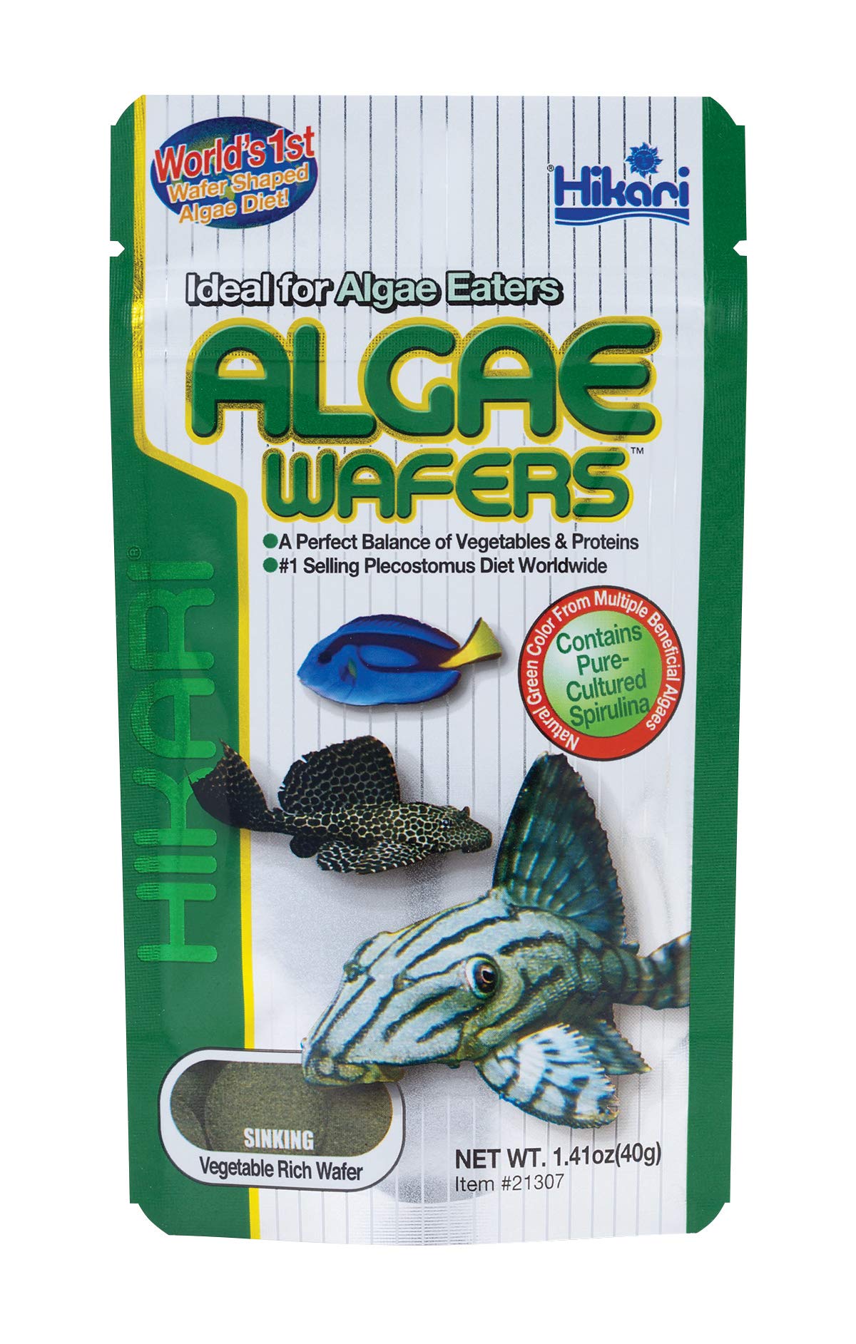 Hikari tropical algae wafer pack, 1.41 oz, convenient daily feeding.