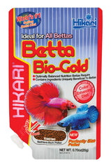 Hikari Tropical Betta Bio-Gold packaging shows 20g size and immune support.