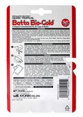 Hikari Tropical Betta Bio-Gold pellets close-up for color and nutrition.