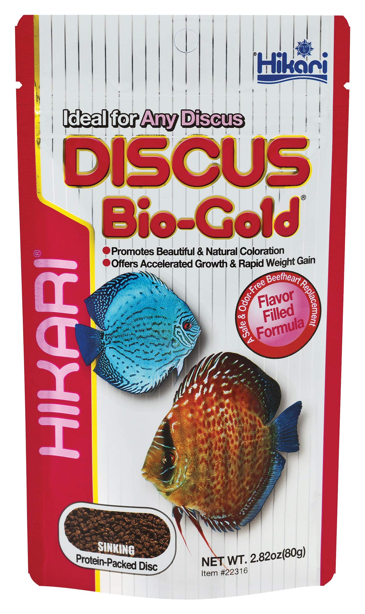 Hikari Tropical Discus Bio-Gold packaging highlights premium formula for discus health