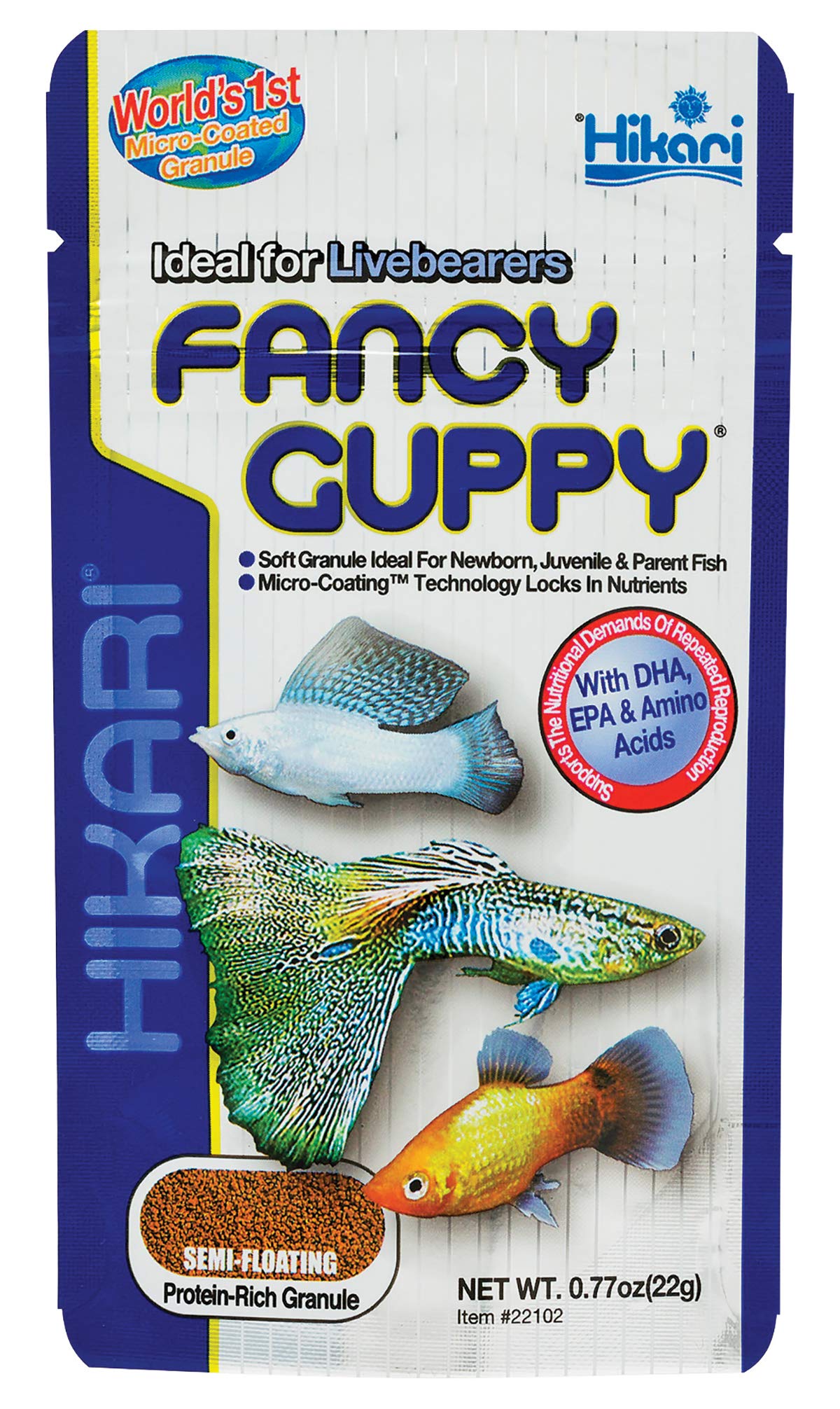 Hikari Tropical Fancy Guppy Food bottle for convenient feeding