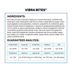 Hikari Vibra Bites color-boost visuals on fish promoting brighter coloration.