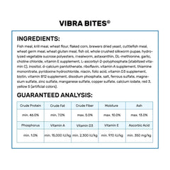 Hikari Vibra Bites color-boost formula supports brighter scales in compatible species.