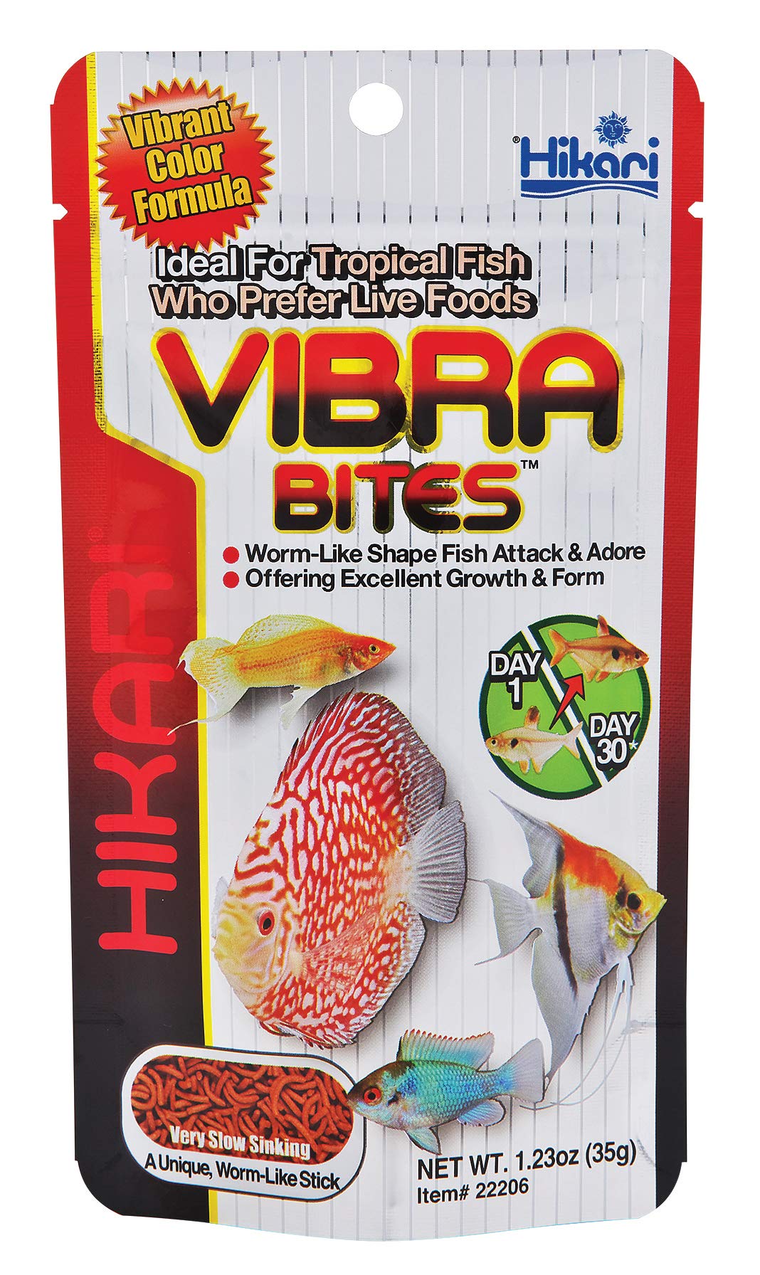 Hikari Vibra Bites packaging jar for easy feeding