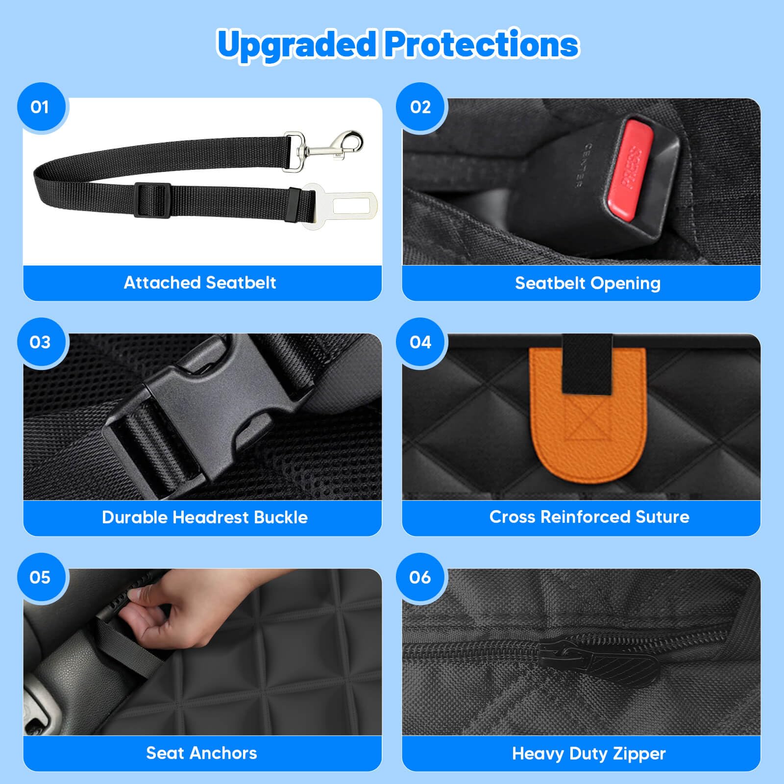 HikeSeptPals dog seat cover-installation quick-fit fits most vehicles.