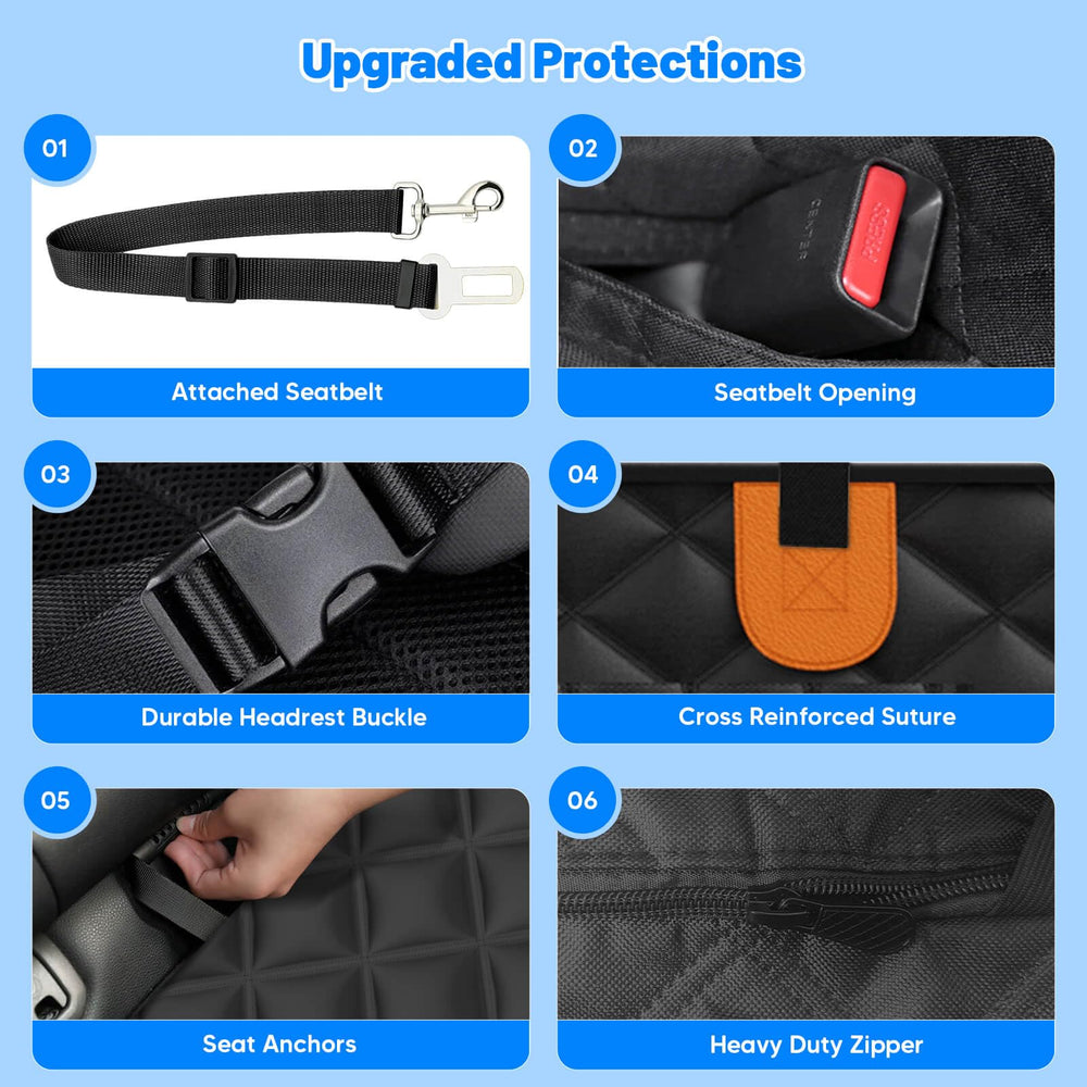 HikeSeptPals dog seat cover-installation quick-fit fits most vehicles.