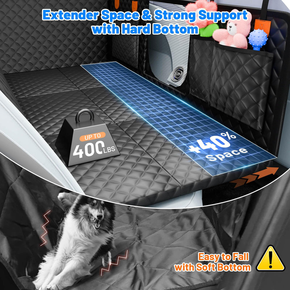 HikeSeptPals dog seat cover waterproof-fabric keeps interiors clean after spills.