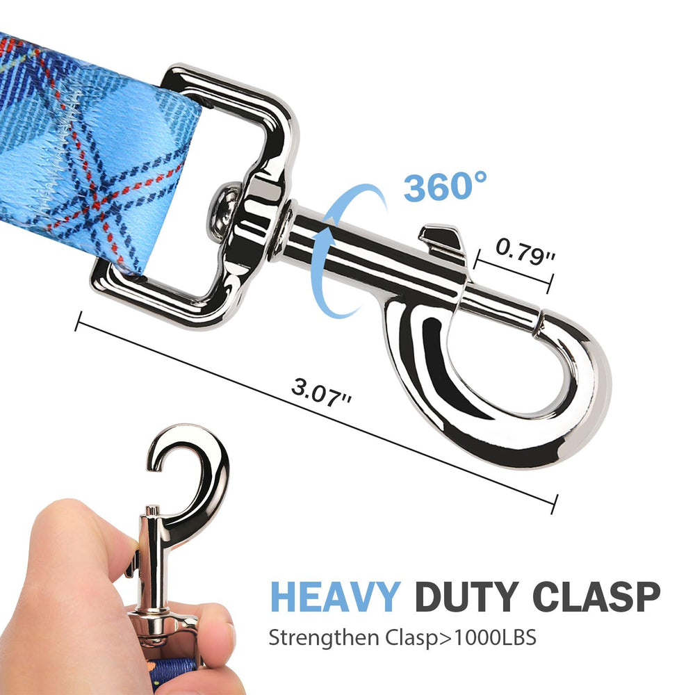 Hikiko 360-degree rotating hook keeps leash from tangling during active walks.