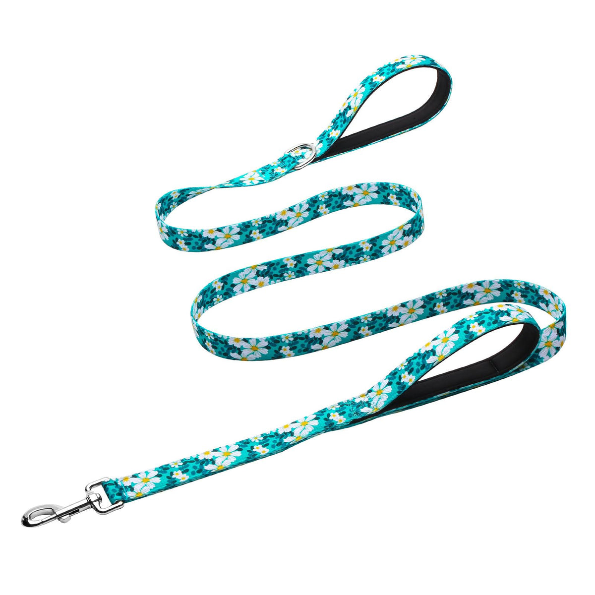 Hikiko double-handle dog leash with dual padded grips for comfortable walks.